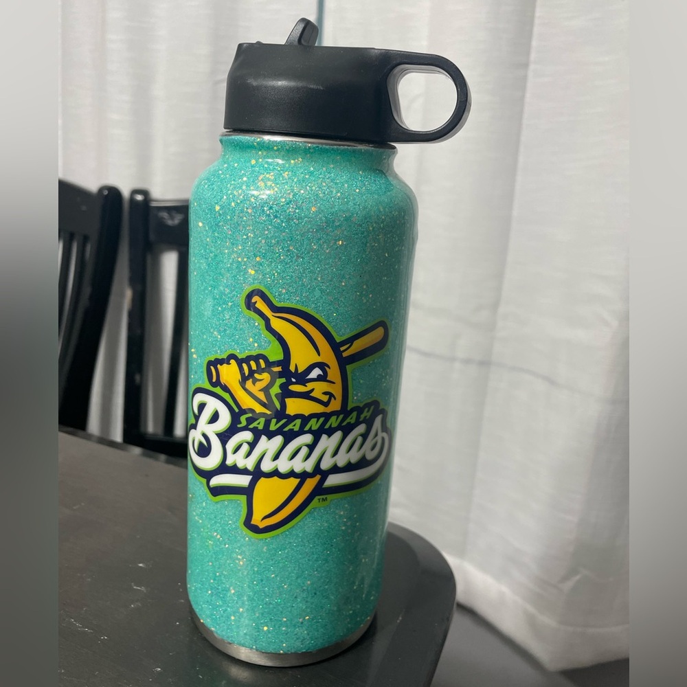 Savannah Bananas Glitter Water Bottle